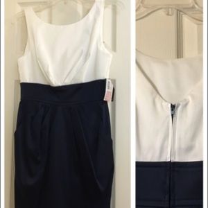 Navy & White Sleeveless Dress Size 5 NWT